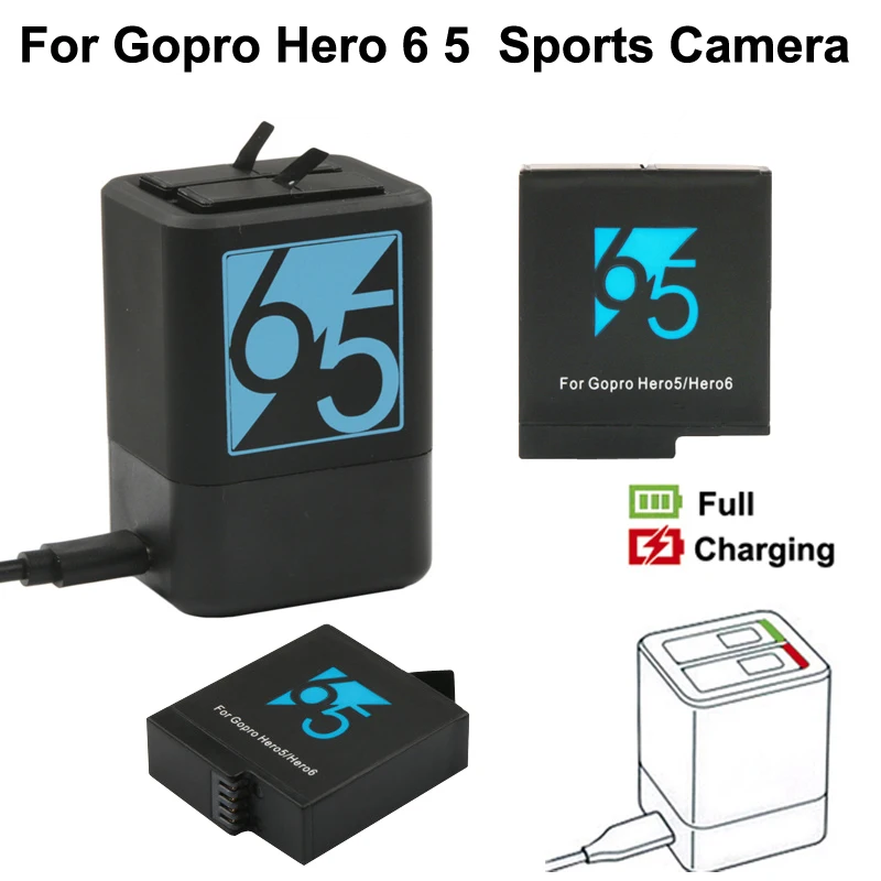 Dual Slots Battery Charger for GoPro Hero7 6 5 and Go Pro Hero6 5 Battery for GoPro Hero 7 6 5 Black sports Camera Accessories
Dual Slots Battery Charger for GoPro Hero7 6 5 and Go Pro Hero6 5 Battery for GoPro Hero 7 6 5 Black sports Camera Accessories