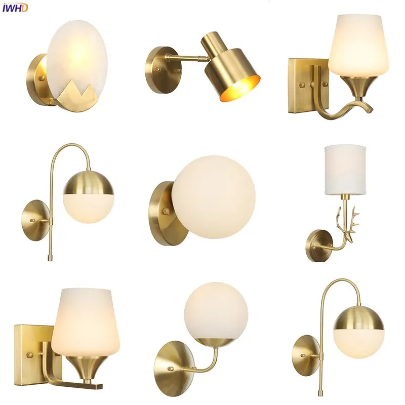 IWHD Nordic Modern Copper Wall Lamp LED Bedroom Bathroom Mirror Light Vintage Glass Ball Wall Lights Fixtures Sconce Wandlamp
IWHD Nordic Modern Copper Wall Lamp LED Bedroom Bathroom Mirror Light Vintage Glass Ball Wall Lights Fixtures Sconce Wandlamp