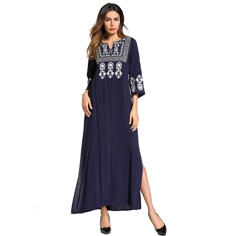 Elegant Muslim Embroidery Maxi Dress Long Robes Abaya Summer Kimono Loose Jubah Ramadan Arabic Turkish Islamic Prayer Clothing
Elegant Muslim Embroidery Maxi Dress Long Robes Abaya Summer Kimono Loose Jubah Ramadan Arabic Turkish Islamic Prayer Clothing