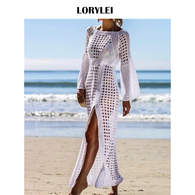 2019 Summer Women Beach Wear White Crochet Tunic Swim Suit Cover Up Sexy Hollow Out Side Split Knitted Long Dress Sarongs N716
2019 Summer Women Beach Wear White Crochet Tunic Swim Suit Cover Up Sexy Hollow Out Side Split Knitted Long Dress Sarongs N716