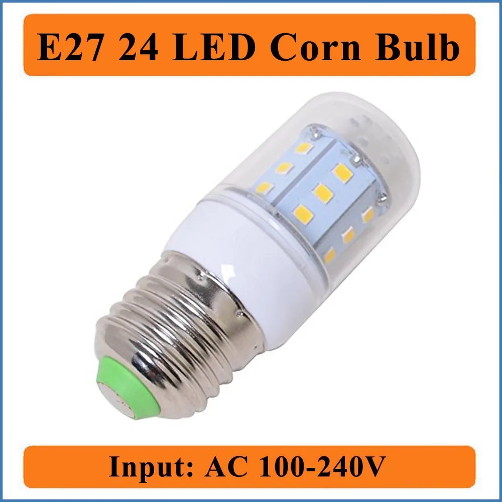 E27 24 LEDs Corn Bulbs Light Input AC100-240V Corn Bulb LED Candle lights Spotlight for living room
E27 24 LEDs Corn Bulbs Light Input AC100-240V Corn Bulb LED Candle lights Spotlight for living room