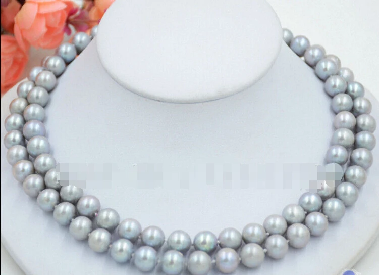 Free shipping >>>>>2 Row 9-10mm AA+ GRAY Round Freshwater cultured PEARL NECKLACE SHELL clasp
Free shipping >>>>>2 Row 9-10mm AA+ GRAY Round Freshwater cultured PEARL NECKLACE SHELL clasp