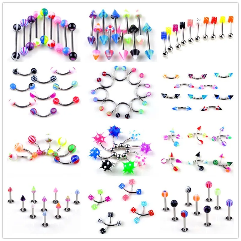 New 210pcs Lots Mixed Style Stainless Steel Eyebrow Navel Belly Lip Tongue Nose Piercing Bar Ring Wholesale Jewelry Body Jewelry
New 210pcs Lots Mixed Style Stainless Steel Eyebrow Navel Belly Lip Tongue Nose Piercing Bar Ring Wholesale Jewelry Body Jewelry