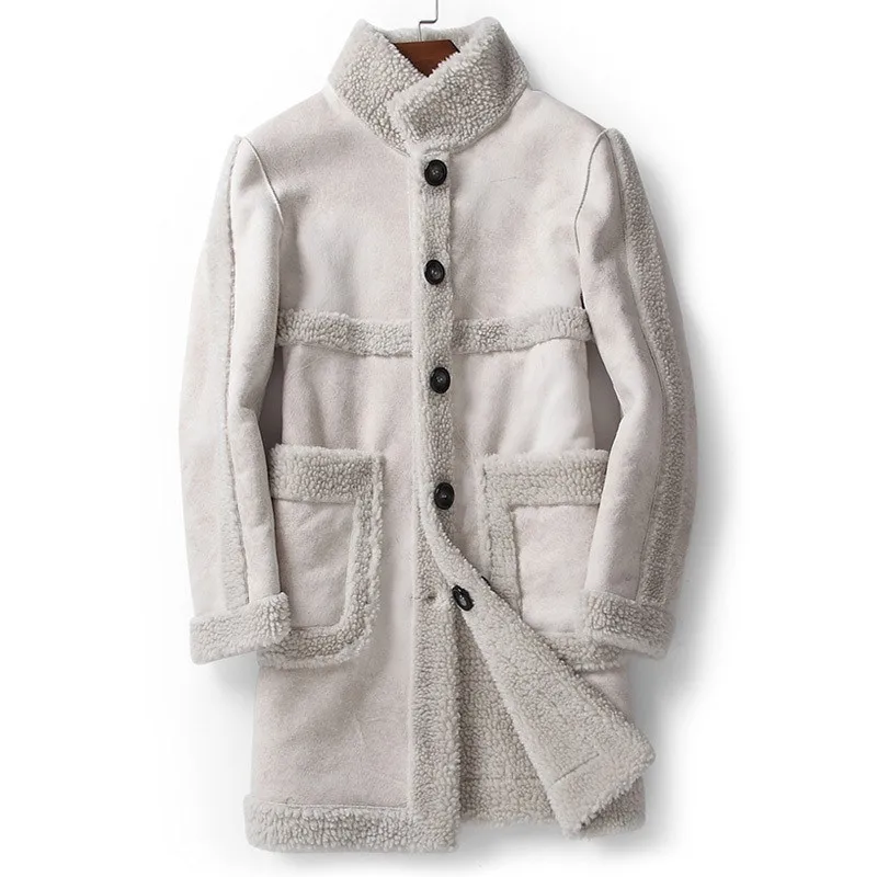 Mens Winter Jacket Reversible Luxury Wool Shearling Long Coats Brand Stand Collar Business Natural Fur Coat Male Plus Size 5XL
Mens Winter Jacket Reversible Luxury Wool Shearling Long Coats Brand Stand Collar Business Natural Fur Coat Male Plus Size 5XL