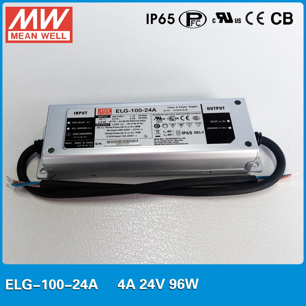 Original MEAN WELL Power Supply ELG-100-24A 96W 4A 24V Adjustable IP67 waterproof Led driver for outdoor led light
Original MEAN WELL Power Supply ELG-100-24A 96W 4A 24V Adjustable IP67 waterproof Led driver for outdoor led light