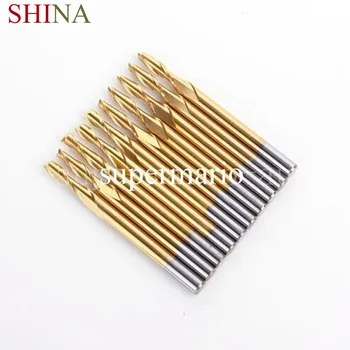 10pcs 1/8'' 3.175mm x 2.5mm x8mm Titanium Milling Cutters N2 Coated Carbide End Mill CNC Bit Double Two Flute Spiral Bits Router
10pcs 1/8'' 3.175mm x 2.5mm x8mm Titanium Milling Cutters N2 Coated Carbide End Mill CNC Bit Double Two Flute Spiral Bits Router
