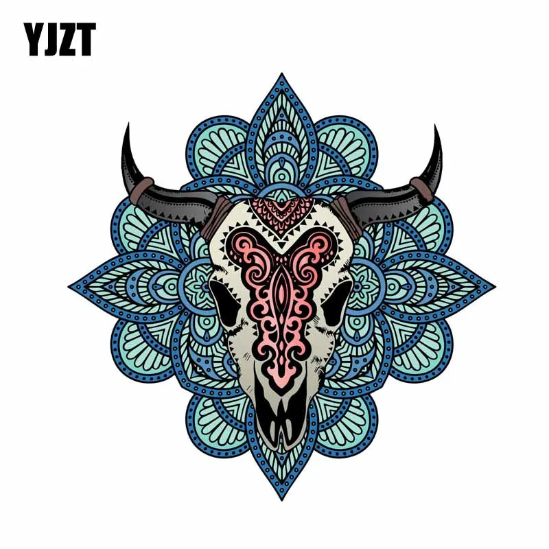 YJZT 15.5CM*15.5CM Creative Funny Mandela Cow Skull Car Sticker PVC Reflective Decal 6-0066
YJZT 15.5CM*15.5CM Creative Funny Mandela Cow Skull Car Sticker PVC Reflective Decal 6-0066
