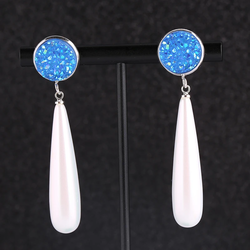 reidgaller 2019 stainless steel dangle drop pendant pearl druzy earrings for women summer fashion jewelry accessories
reidgaller 2019 stainless steel dangle drop pendant pearl druzy earrings for women summer fashion jewelry accessories