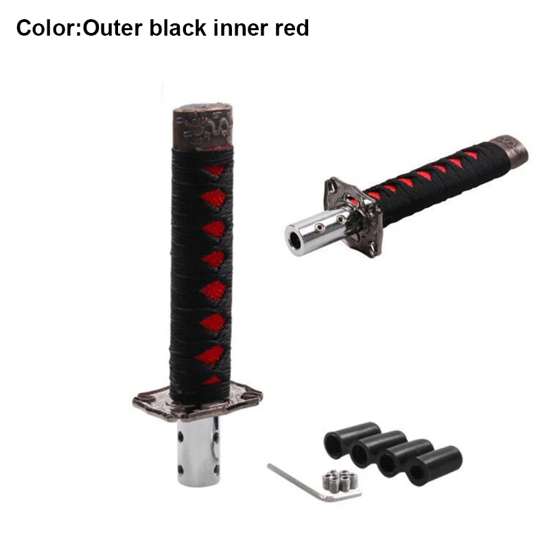 Sword Shape Gear Shift Katana Metal Knob + 4Pcs Adapters for Universal Cars Car Styling
Sword Shape Gear Shift Katana Metal Knob + 4Pcs Adapters for Universal Cars Car Styling