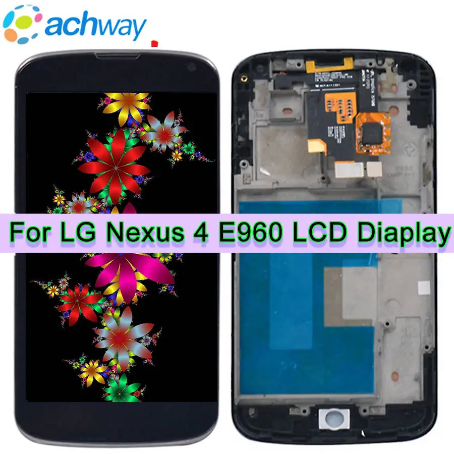 

Tested New LCD For LG E960 Google Nexus 4 E960 LCD Touch Screen with Digitizer Assembly With Frame + Tools 4.7" For LG E960 LCD