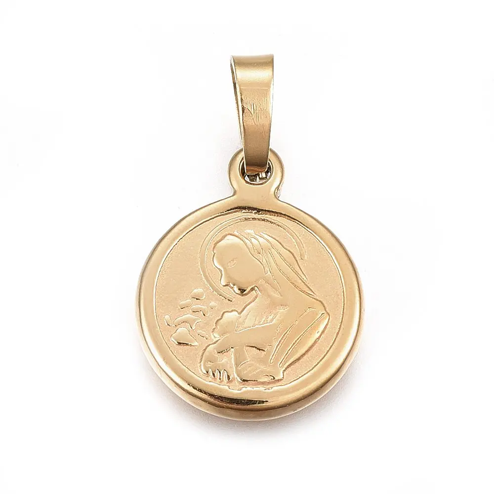 PandaHall 10pc 304 Stainless Steel High-Quality Metal Necklace Bracelet Earrings Virgin Mary Madonna Pendants Round 17x14x2mm
PandaHall 10pc 304 Stainless Steel High-Quality Metal Necklace Bracelet Earrings Virgin Mary Madonna Pendants Round 17x14x2mm
