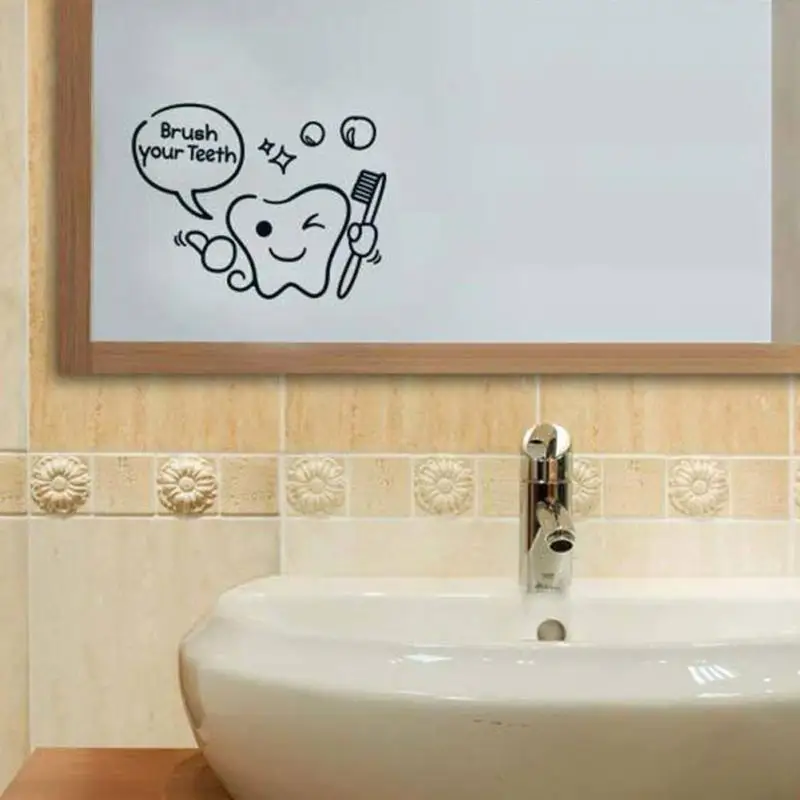 DIY Funny Bathroom Wall Sticker Glass Door Waterproof Wall Decals Cute