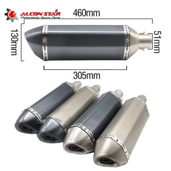 Alconstar- 51mm Inlet Motorcycle Motocross AkExhaust Pipe Muffler Escape Moto with DB Killer for CRF230 XMAX NINJA TMAX
Alconstar- 51mm Inlet Motorcycle Motocross AkExhaust Pipe Muffler Escape Moto with DB Killer for CRF230 XMAX NINJA TMAX