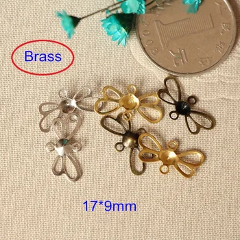 Small Cute Dragonfly Connectors 17*9mm Brass Plated Jewelry Link Connectors - 100 Pcs, Free Shipping
Small Cute Dragonfly Connectors 17*9mm Brass Plated Jewelry Link Connectors - 100 Pcs, Free Shipping