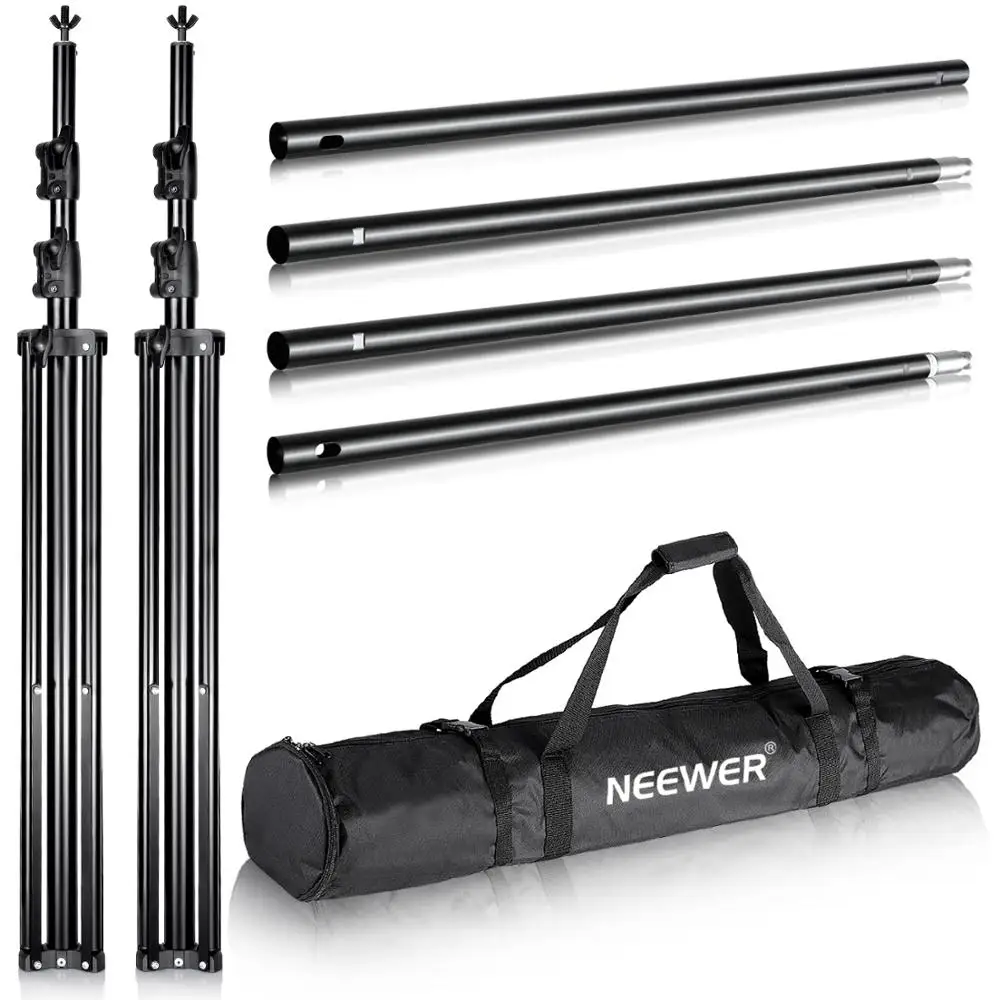 Neewer Pro 10x12 feet/3x3.6meters Heavy Duty Adjustable Backdrop Support System Photography Studio Video Stand with Carrying Bag
Neewer Pro 10x12 feet/3x3.6meters Heavy Duty Adjustable Backdrop Support System Photography Studio Video Stand with Carrying Bag