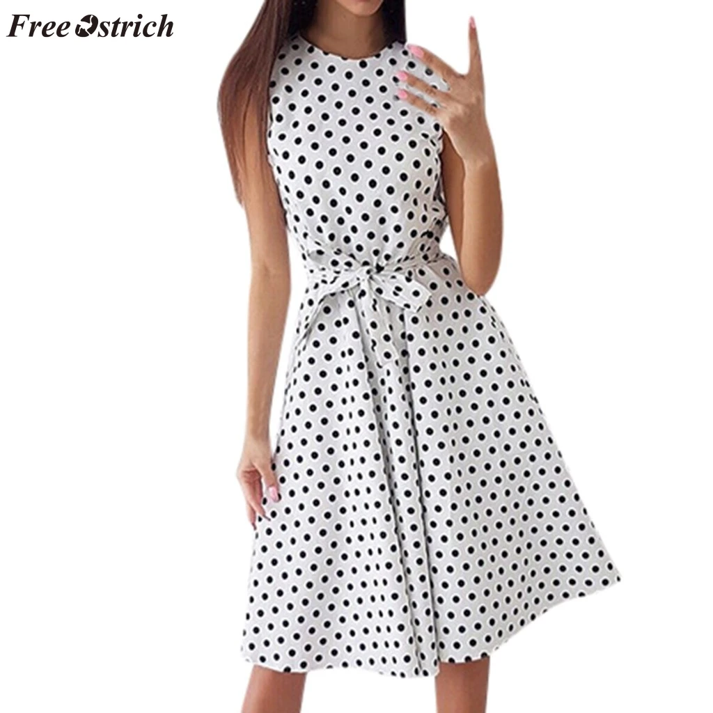 FREE OSTRICH Ladies fashion polka dot dress summer cool fresh sleeveless dot print sleeveless round neck lace dress 2019 new hot
FREE OSTRICH Ladies fashion polka dot dress summer cool fresh sleeveless dot print sleeveless round neck lace dress 2019 new hot