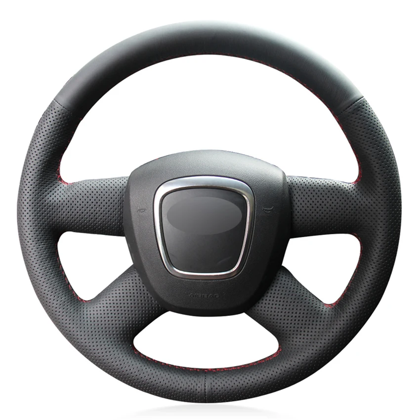 Black PU Faux Leather Hand-stitched Car Steering Wheel Cover for Audi A3 2006-2013 A4 (B8) A6 (C6) 2005-2011 Q5 2009-2012 Q7
Black PU Faux Leather Hand-stitched Car Steering Wheel Cover for Audi A3 2006-2013 A4 (B8) A6 (C6) 2005-2011 Q5 2009-2012 Q7