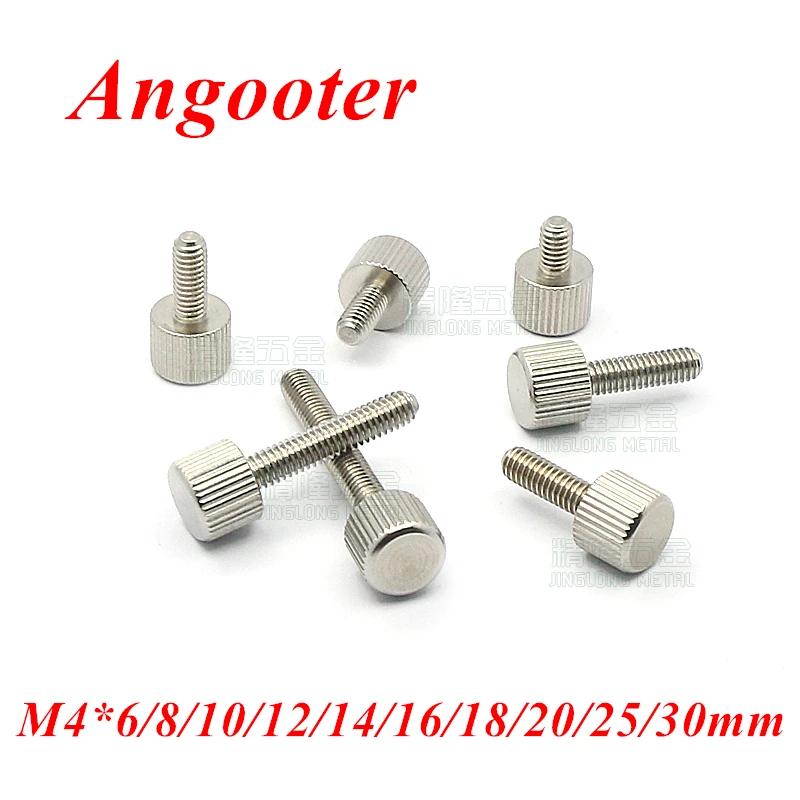 10pcs M4 Thumb Screws M4*6/8/10/12/14/16/20mm stainless steel Hand Screw Knurled Cylinder Head Thumb Screws Computer Case Screw
10pcs M4 Thumb Screws M4*6/8/10/12/14/16/20mm stainless steel Hand Screw Knurled Cylinder Head Thumb Screws Computer Case Screw