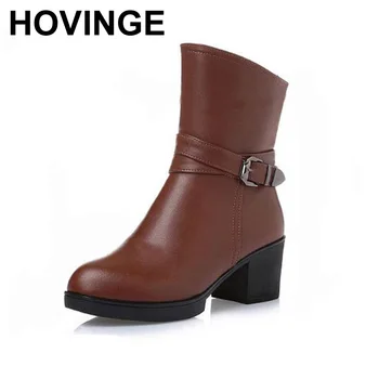 HOVINGE brand Shoes Women Boots warm Wool Snow Boots Genuine Leather shoes woman new winter Boots In-tube Boots
HOVINGE brand Shoes Women Boots warm Wool Snow Boots Genuine Leather shoes woman new winter Boots In-tube Boots