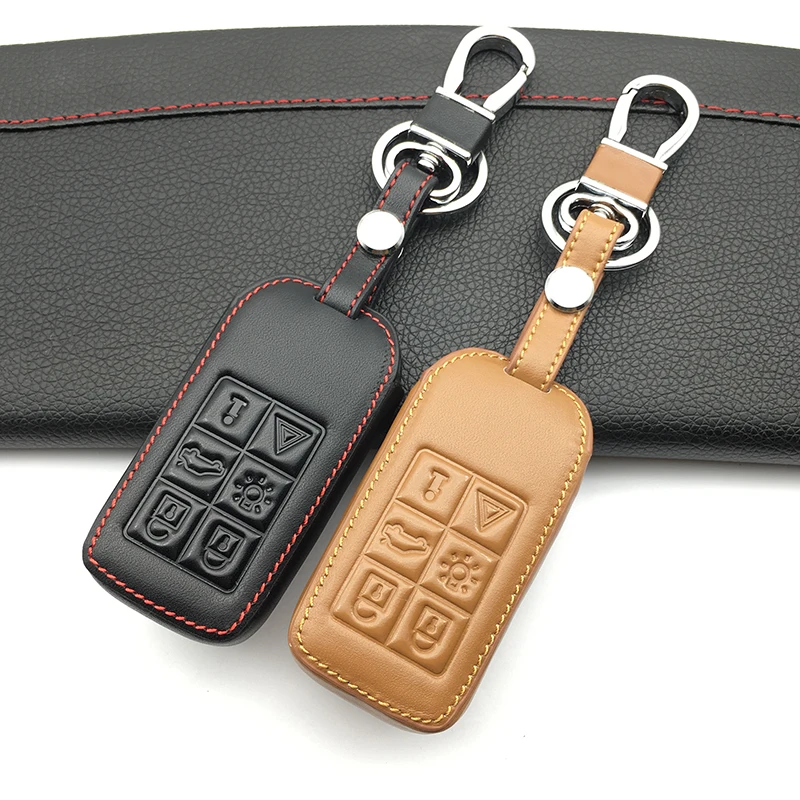 6 Buttons Fashion Style 100% Leather Car Key Cover Shell Case FOB Protector For Volvo S60/S80/V60/XC60/XC70 Keyless Entry
6 Buttons Fashion Style 100% Leather Car Key Cover Shell Case FOB Protector For Volvo S60/S80/V60/XC60/XC70 Keyless Entry