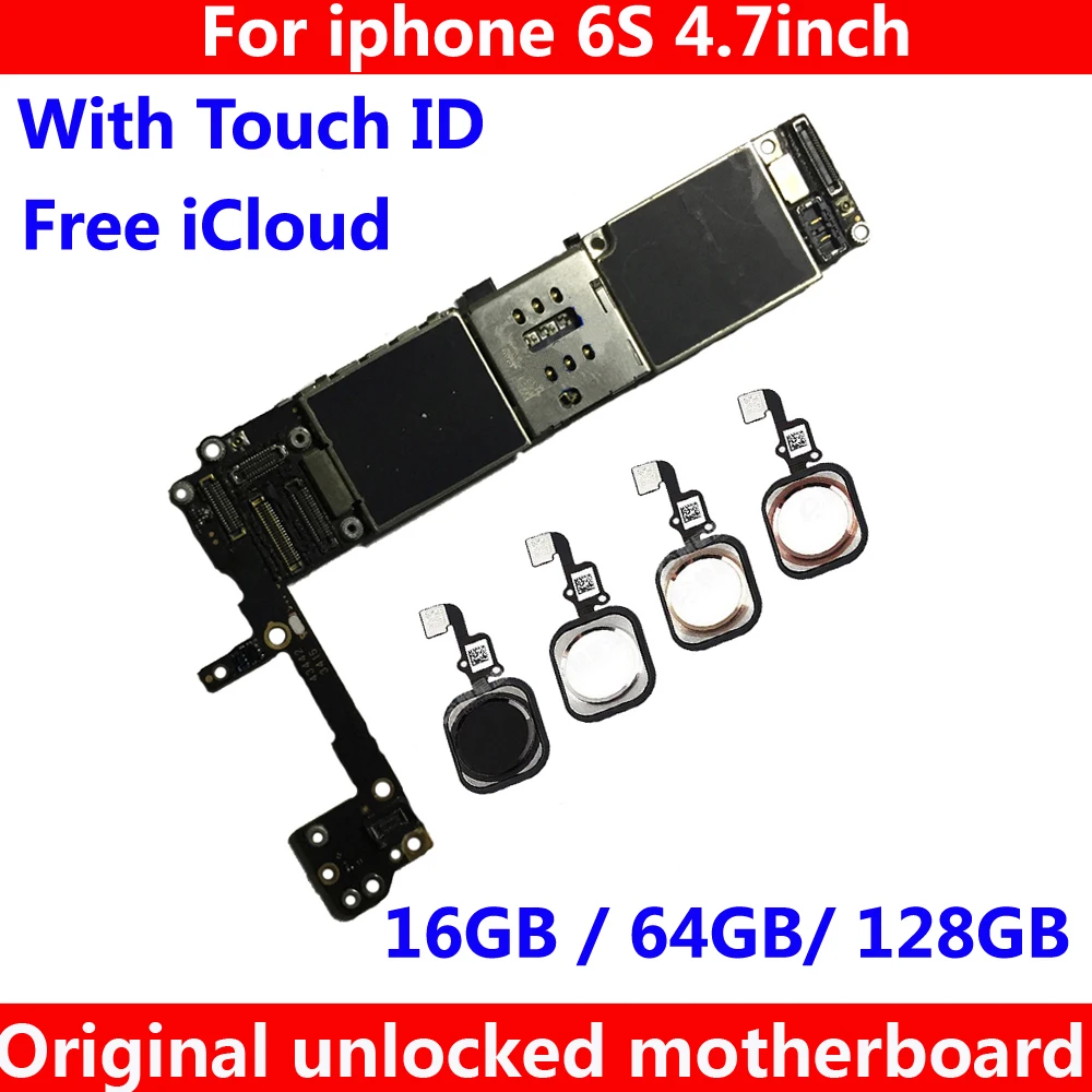 16gb 64gb 128gb 100% Original mainboard for iPhone 6S Motherboard with IOS System unlocked Logic board with / without Touch ID
16gb 64gb 128gb 100% Original mainboard for iPhone 6S Motherboard with IOS System unlocked Logic board with / without Touch ID