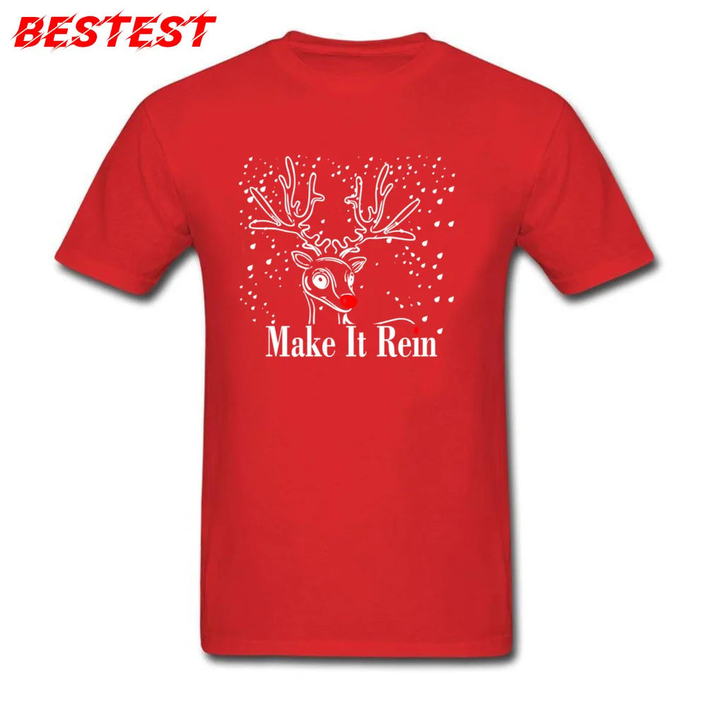 Round Neck MakeItRein Not In Stores 100% Cotton Men's Top T-shirts Cool Short Sleeve Tops T Shirt Wholesale Design Top T-shirts MakeItRein Not In Stores red