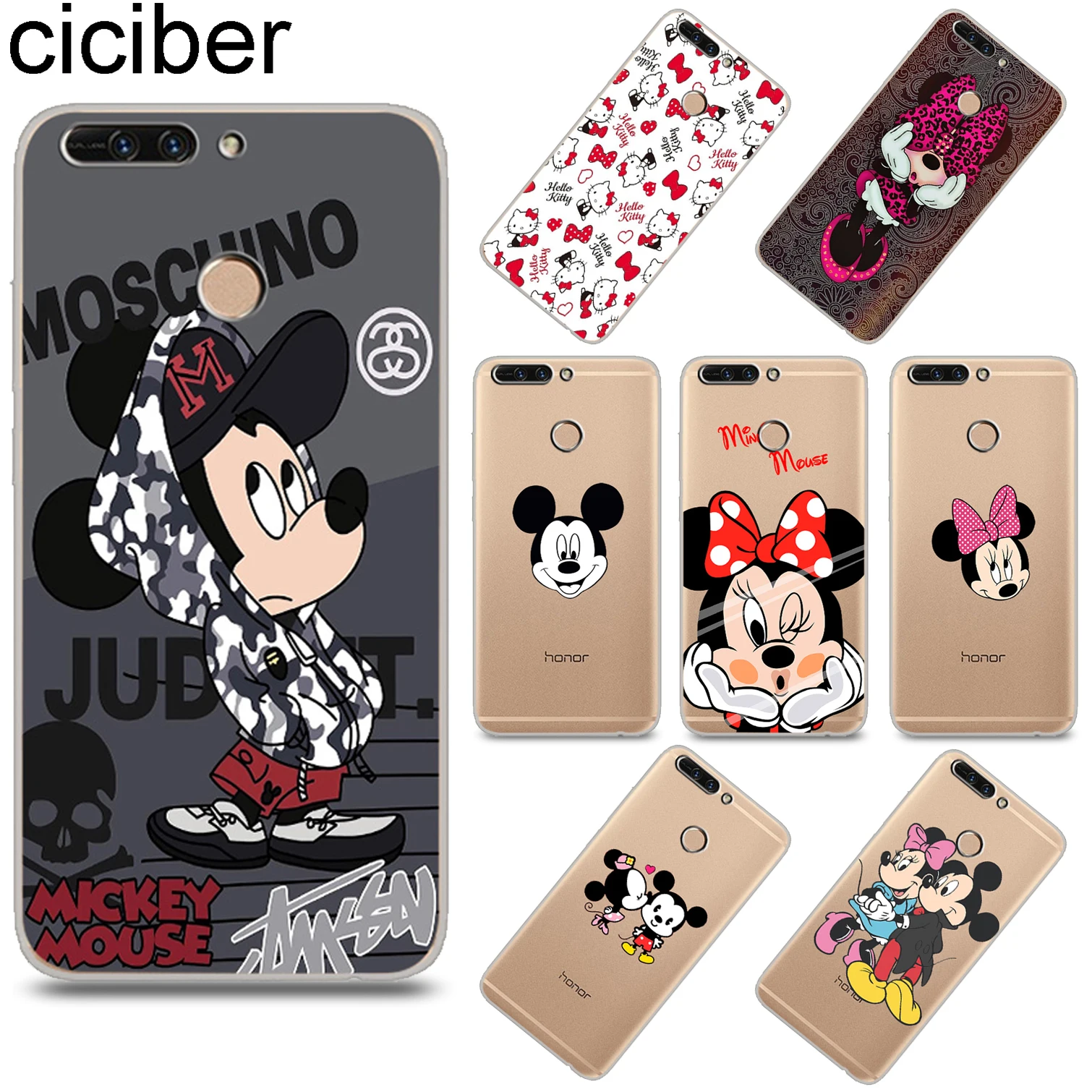 ciciber Mickey Minnie Mouse Cover for Honor 8X 7A Pro 8C 6X Soft TPU Phone Case for Honor Note10 9 Lite Play V10 V9 Coque Fundas
ciciber Mickey Minnie Mouse Cover for Honor 8X 7A Pro 8C 6X Soft TPU Phone Case for Honor Note10 9 Lite Play V10 V9 Coque Fundas