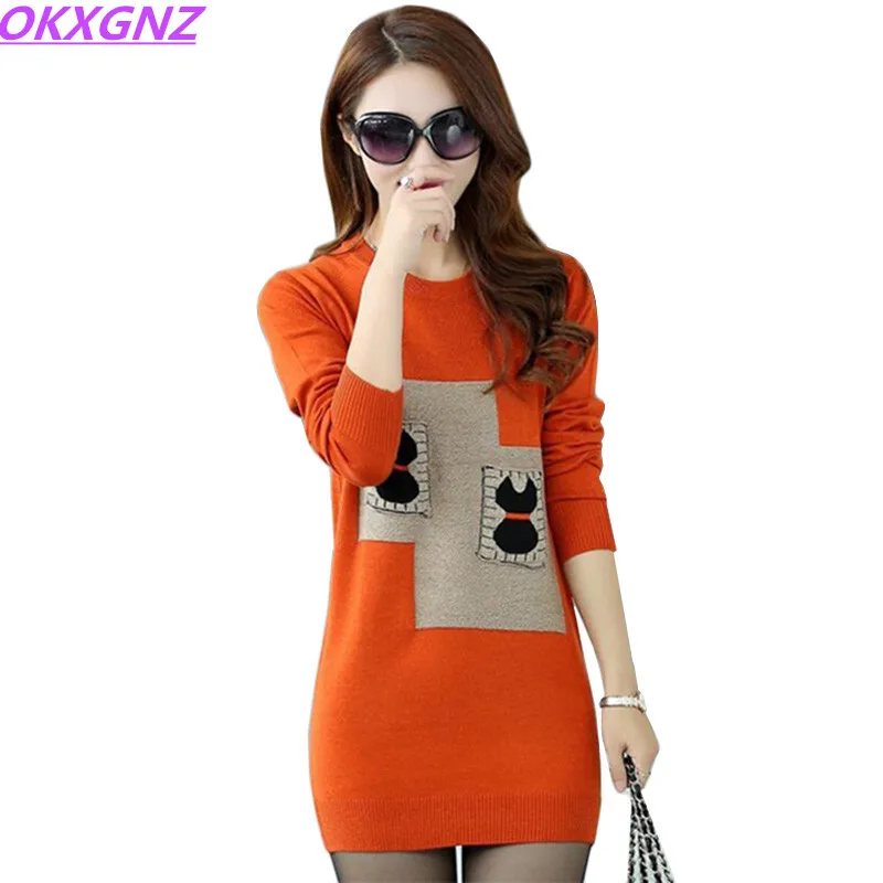 New Women Sweaters 2018 Winter Clothes Casual Knitted Pullover Knitwear Fashion Long Sleeve Slim Lady Tops Plus Size 5XL AH369
New Women Sweaters 2018 Winter Clothes Casual Knitted Pullover Knitwear Fashion Long Sleeve Slim Lady Tops Plus Size 5XL AH369