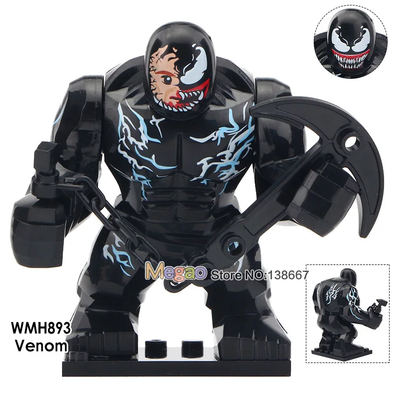 Single Sale 7cm Big Marvel Super Heroes Venom Carnage Thanos Spider Man Building Blocks Gift Toys for Children
Single Sale 7cm Big Marvel Super Heroes Venom Carnage Thanos Spider Man Building Blocks Gift Toys for Children