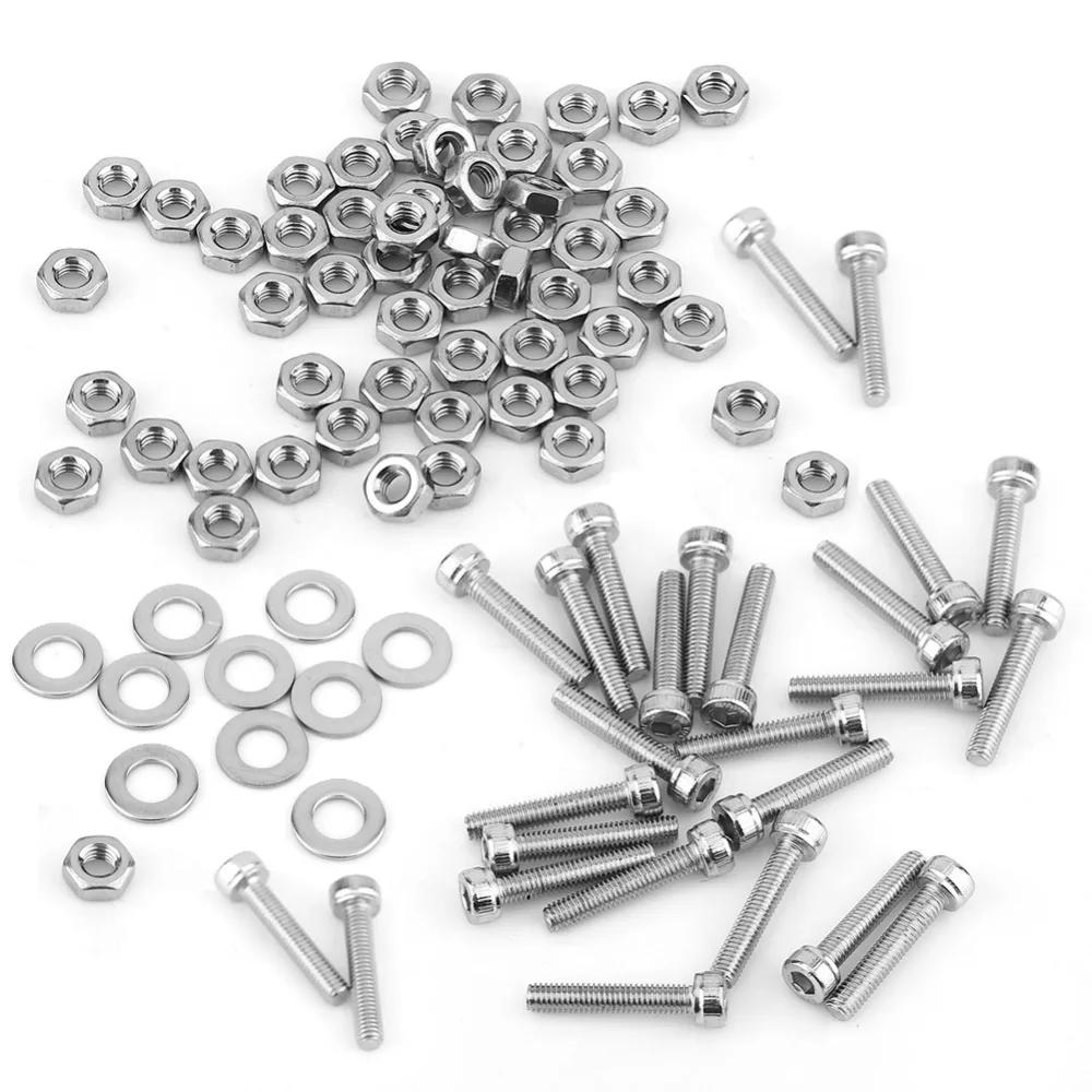 M3 M5 M6 M8 Stainless Steel Hex Socket Cap Head Screws Hex Nuts Washers Assortment Set Fasteners Hardware Repair Tool Accessory
M3 M5 M6 M8 Stainless Steel Hex Socket Cap Head Screws Hex Nuts Washers Assortment Set Fasteners Hardware Repair Tool Accessory