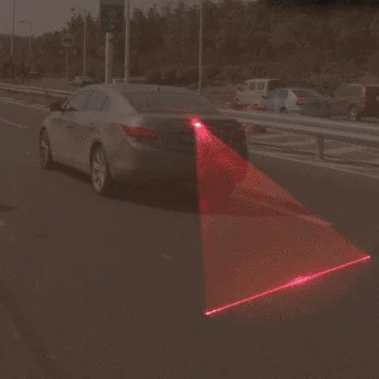 Фото Автомобильный Стайлинг задняя Лазерная противотуманная фара предупреждающие