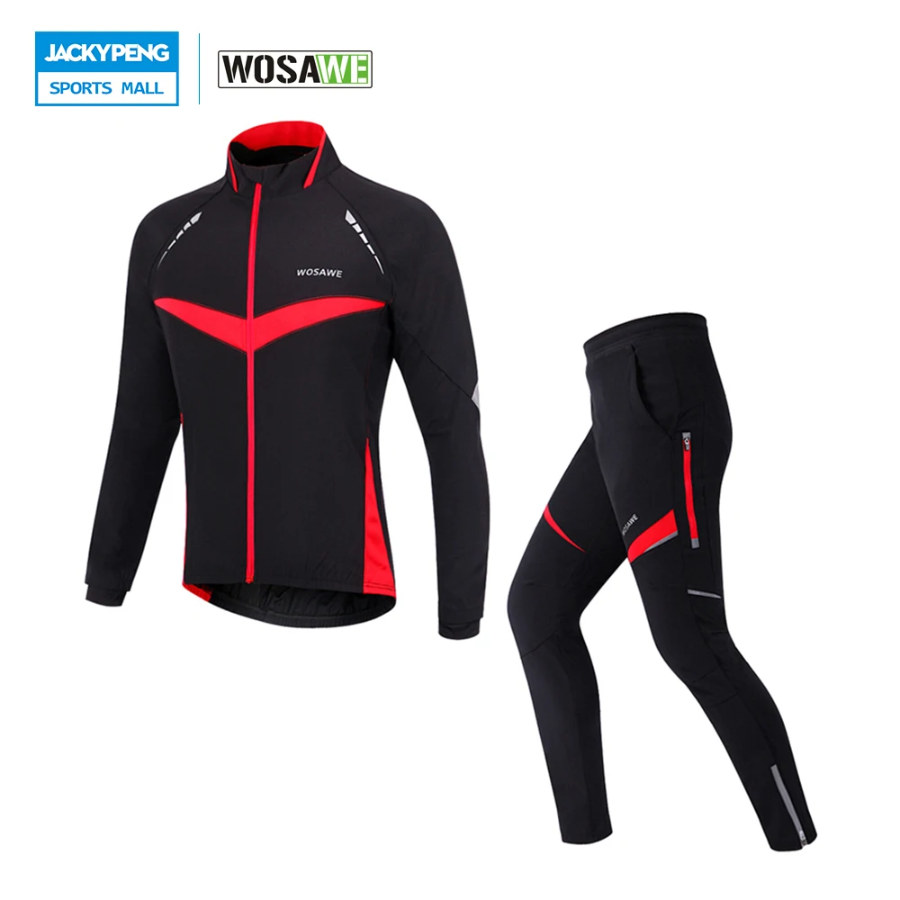 WOSAWE Autumn Winter Windproof Sports Cycling Jacket Pants Set 4D Gel Padded Trousers Thermal Ropa Clismo
WOSAWE Autumn Winter Windproof Sports Cycling Jacket Pants Set 4D Gel Padded Trousers Thermal Ropa Clismo