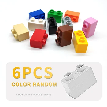 6pcs Big Building Blocks 1x2 Dots Basic Bricks Classic Accessory DIY Compatible With Duplo Parts Gift For Kids Creative Toys Set
6pcs Big Building Blocks 1x2 Dots Basic Bricks Classic Accessory DIY Compatible With Duplo Parts Gift For Kids Creative Toys Set