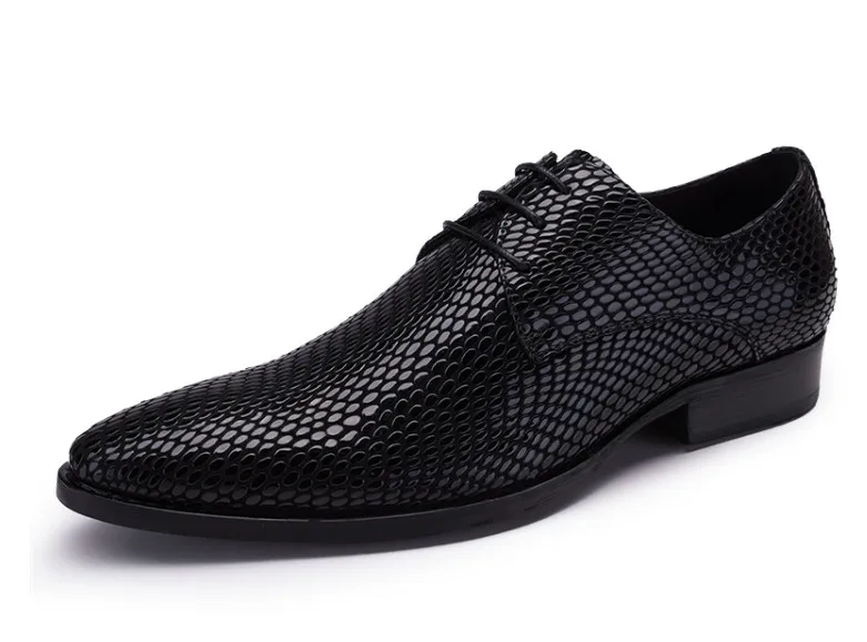 England Style Men Pointed Toes Genuine Leather Snake Leather Lace Up Breathable Dress Shoes Men Low Top High Quality Shoes
England Style Men Pointed Toes Genuine Leather Snake Leather Lace Up Breathable Dress Shoes Men Low Top High Quality Shoes