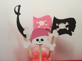 Pink Girl Pirate Cupcake Toppers funny wedding birthday baby shower Party food picks free shipping photo booth props
Pink Girl Pirate Cupcake Toppers funny wedding birthday baby shower Party food picks free shipping photo booth props