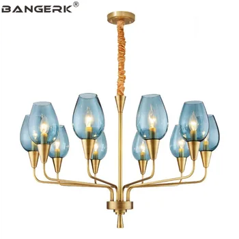 American Brass Chandelier LED Modern Copper Glass Shade Hanging Lamp Lights Chandeliers Indoor Lighting Home Decor Fixtures
American Brass Chandelier LED Modern Copper Glass Shade Hanging Lamp Lights Chandeliers Indoor Lighting Home Decor Fixtures