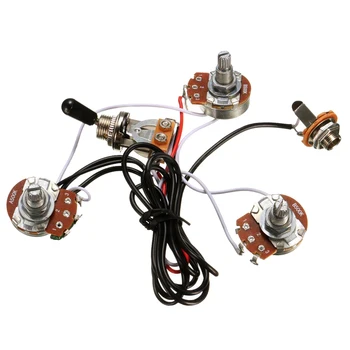 Electric Guitar Parts Wiring Harness 2V1T 500K Pots Tone 3 Way Toggle Switch New
Electric Guitar Parts Wiring Harness 2V1T 500K Pots Tone 3 Way Toggle Switch New