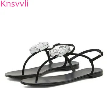 Knsvvli New Flat Sandals Women Bling Jewel Casual Beach Shoes Woman Summer Peep Toe Rhinestone Flip flops Rome Sandalias Mujer
Knsvvli New Flat Sandals Women Bling Jewel Casual Beach Shoes Woman Summer Peep Toe Rhinestone Flip flops Rome Sandalias Mujer