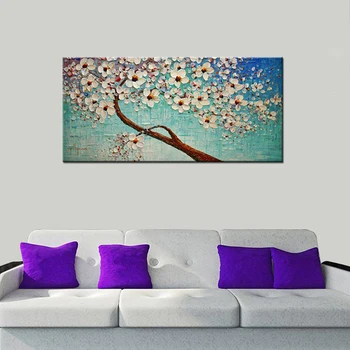 Flowers Decoration Artwork-Handmade Abstract Cherry Blossom Tree Oil Paintings on Canvas Wall Pictures for Living Room Unframed
Flowers Decoration Artwork-Handmade Abstract Cherry Blossom Tree Oil Paintings on Canvas Wall Pictures for Living Room Unframed