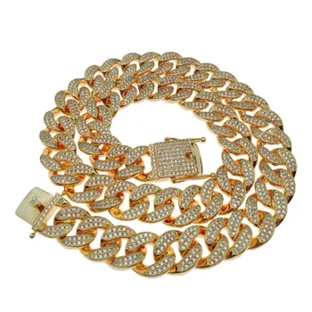 18mm Wide Big Miami Cuban Chain Necklace Gold Color Bling Iced Out Men Hip Hop Rapper Micro Pave AAA CZ Necklace Choker Jewelry
18mm Wide Big Miami Cuban Chain Necklace Gold Color Bling Iced Out Men Hip Hop Rapper Micro Pave AAA CZ Necklace Choker Jewelry