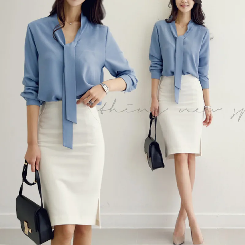YaLiShi 2 Piece Set Women Suit 2017 Autumn Office Bow collar Blouse Shirt Tops and White Midi Skirts Crop Top and Skirt Vestidos
YaLiShi 2 Piece Set Women Suit 2017 Autumn Office Bow collar Blouse Shirt Tops and White Midi Skirts Crop Top and Skirt Vestidos