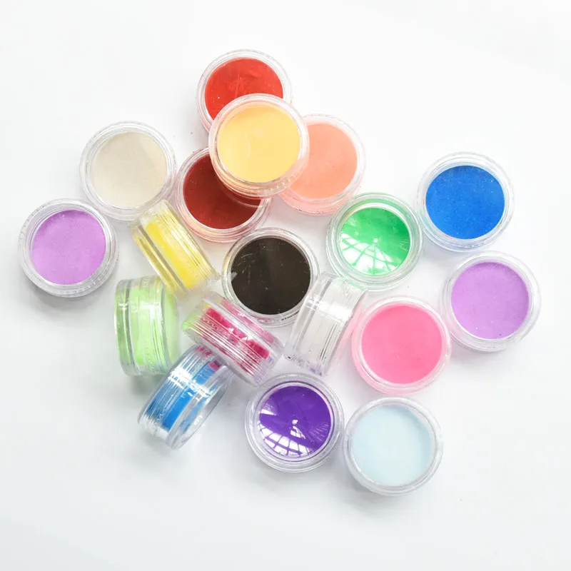 18Colors Fine Shiny Glitter Acrylic Color Powder For Professional Nail Art UV Powder Dust Tips Decoration 3D Nail Art Kit Powder
18Colors Fine Shiny Glitter Acrylic Color Powder For Professional Nail Art UV Powder Dust Tips Decoration 3D Nail Art Kit Powder