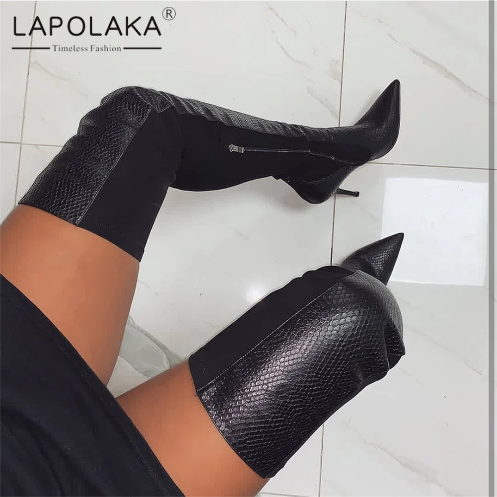 Lapolaka New INS Hot Pointed Toe Ladies High Heels Shoes Woman Casual Party Sexy Autumn Winter Thigh High Over The Knee Boots
Lapolaka New INS Hot Pointed Toe Ladies High Heels Shoes Woman Casual Party Sexy Autumn Winter Thigh High Over The Knee Boots