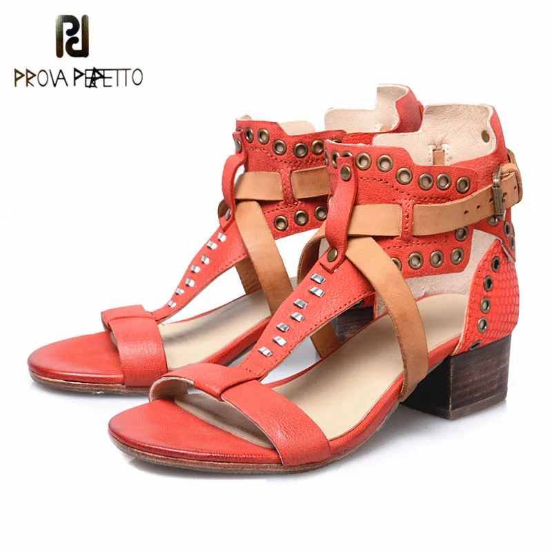 Prova Perfetto 2018 Summer Retro Style Women Sandals Genuine Leather High Heels Sheepskin Peep Toe Rome Fashion Sandals Female
Prova Perfetto 2018 Summer Retro Style Women Sandals Genuine Leather High Heels Sheepskin Peep Toe Rome Fashion Sandals Female
