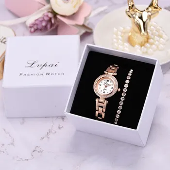 LVPAI Luxury Fashion Casual Brand Women Watch Diamond Studded Steel Watch Full Diamond Bracelet Gift Ladies Clock Quartz relogio
LVPAI Luxury Fashion Casual Brand Women Watch Diamond Studded Steel Watch Full Diamond Bracelet Gift Ladies Clock Quartz relogio