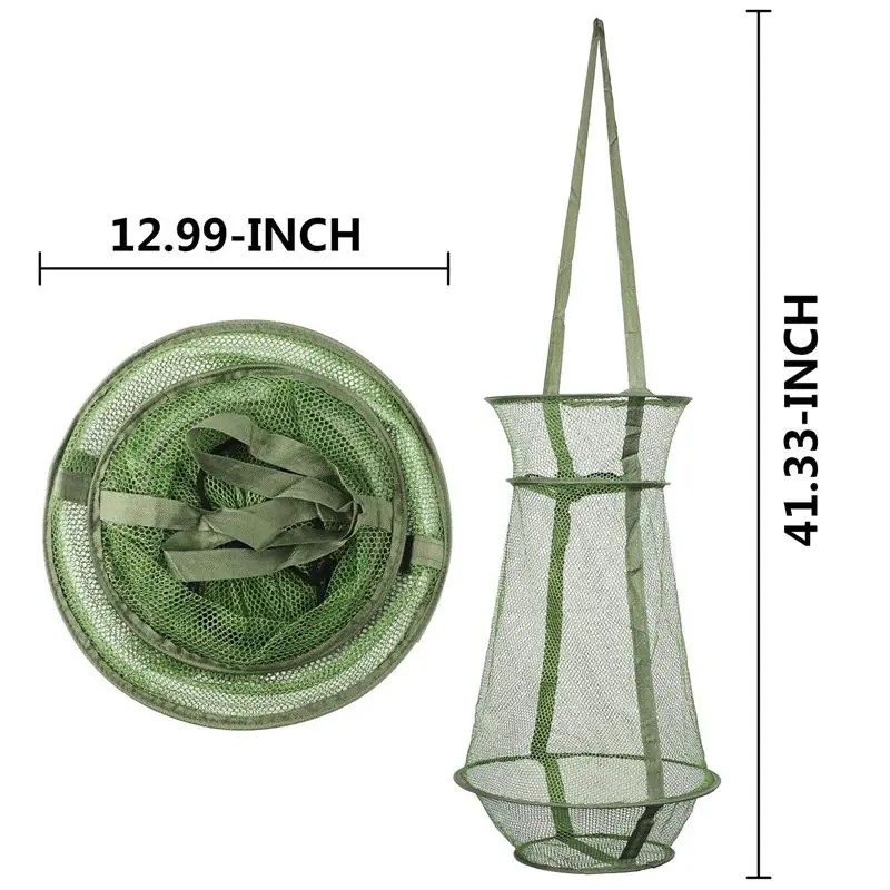 Fishing Net Mesh Fish Trap Collapsible Fish Cage/Fishing Keep Net/Fishing Basket for Keeping Lures Crayfish Crab Fishes Smelt
Fishing Net Mesh Fish Trap Collapsible Fish Cage/Fishing Keep Net/Fishing Basket for Keeping Lures Crayfish Crab Fishes Smelt