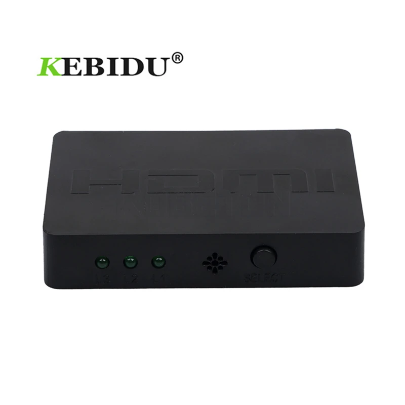 kebidu 3 In 1 Out HDMI Switch Splitter 3 Port Hub Box Auto 3D 1080p HD Switcher With Remote Control for Multimedia
kebidu 3 In 1 Out HDMI Switch Splitter 3 Port Hub Box Auto 3D 1080p HD Switcher With Remote Control for Multimedia