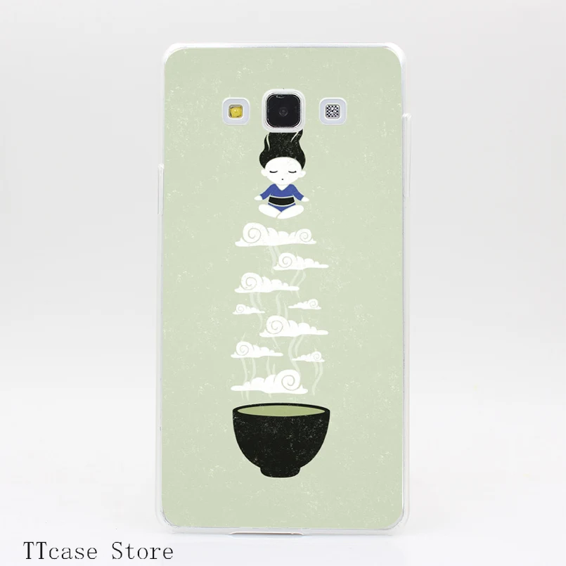 4177CA Zen tea Transparent Hard Cover font b Case b font for Galaxy A3 A5 A7