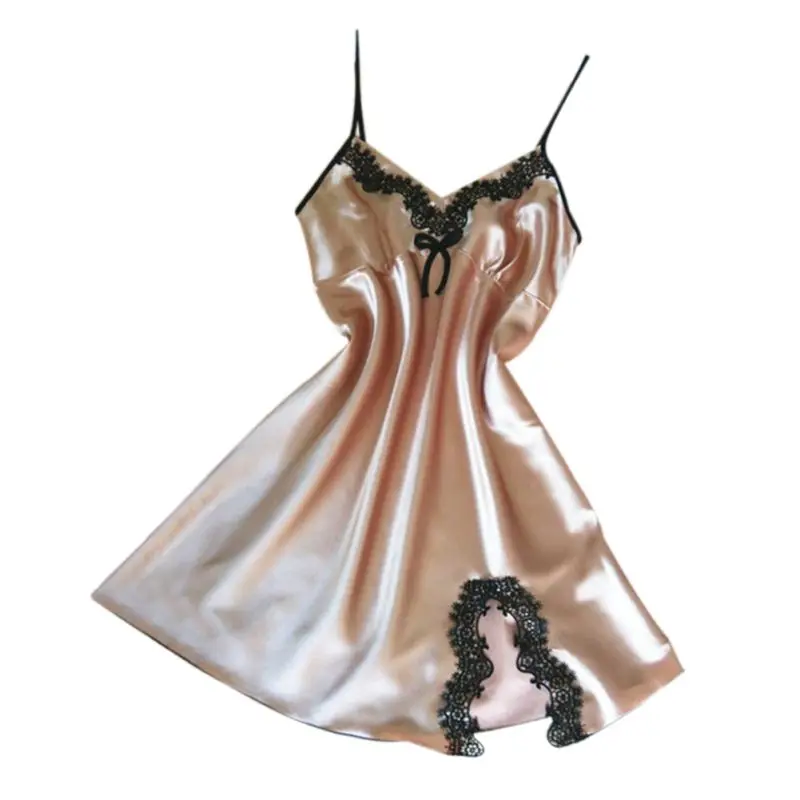 Hot Sale Ladies Sexy Silk Satin Night Dress Sleeveless Nighties V-neck Nightgown Plus Size Nightdress Lace Sleepwear Nightgown
Hot Sale Ladies Sexy Silk Satin Night Dress Sleeveless Nighties V-neck Nightgown Plus Size Nightdress Lace Sleepwear Nightgown