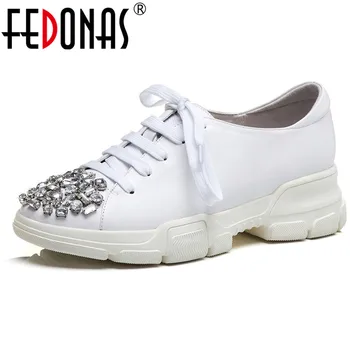 FEDONAS Casual Women Sports Shoes Genuine Leather New Fashion Concise Crystal Decoration Working Shoes Spring Summer Shoes Woman
FEDONAS Casual Women Sports Shoes Genuine Leather New Fashion Concise Crystal Decoration Working Shoes Spring Summer Shoes Woman